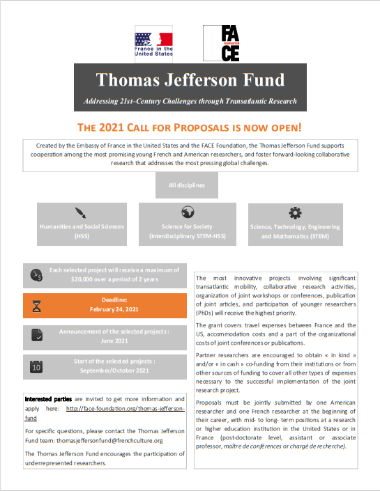 Thomas Jefferson Fund Flyer